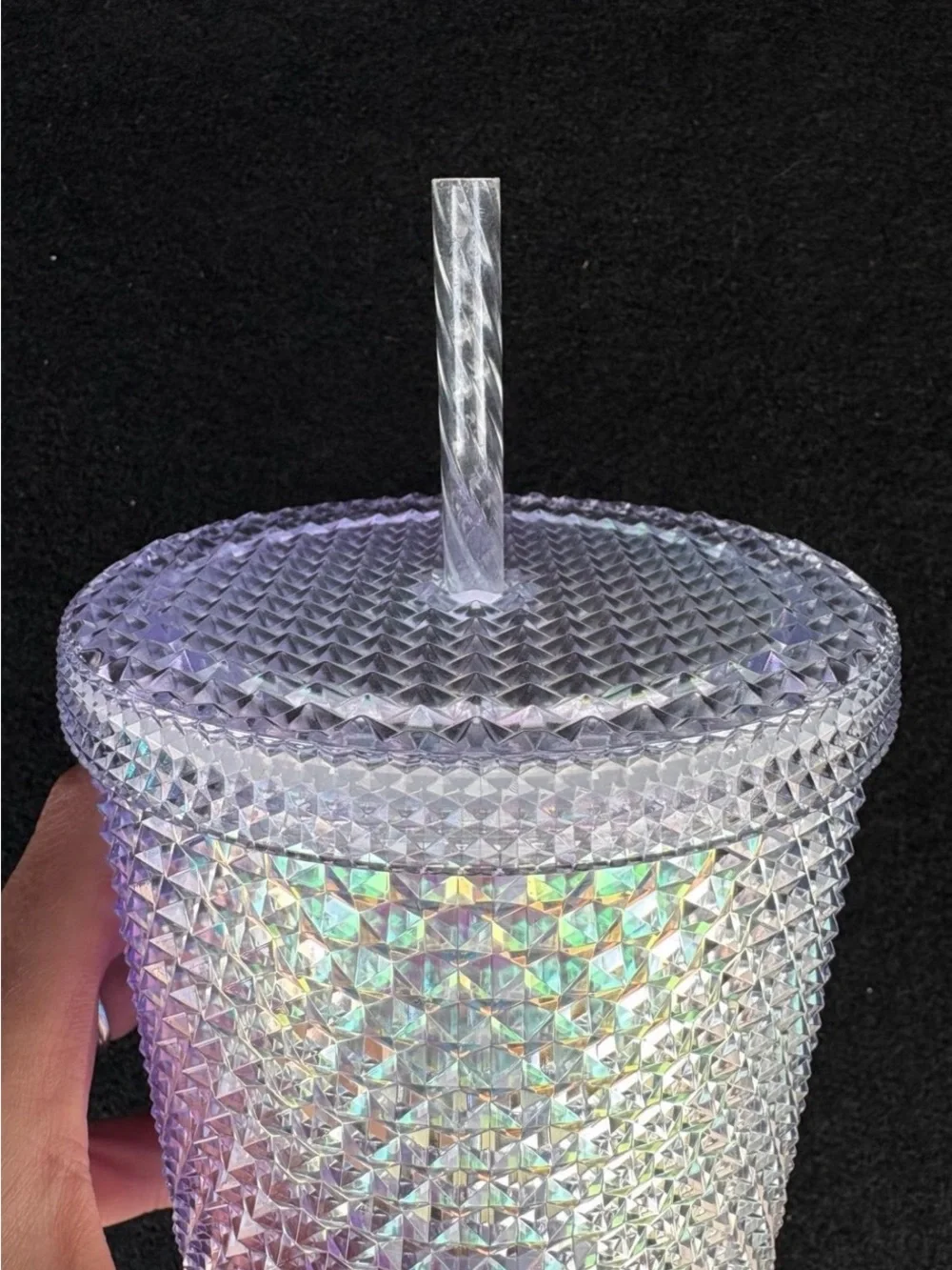 Starbucks Pink, Teal, Purple and Black Iridescent Studded Tumbler Set